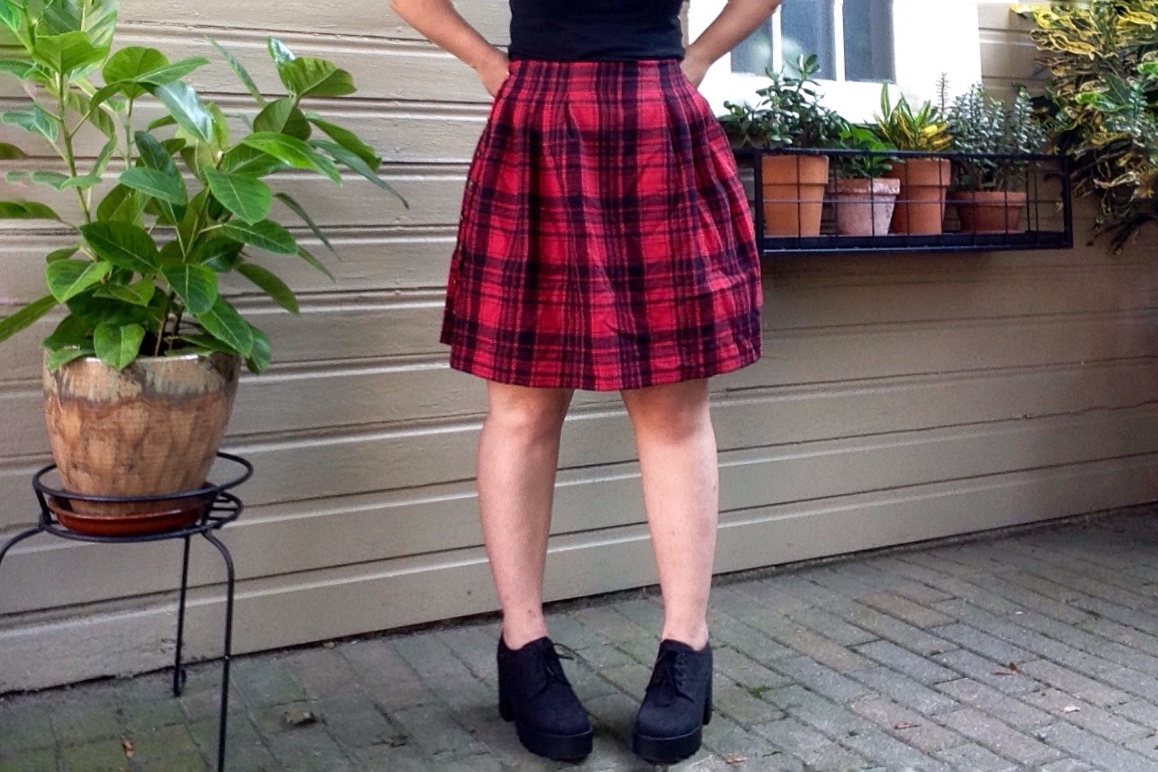 Plaid Skirt Front