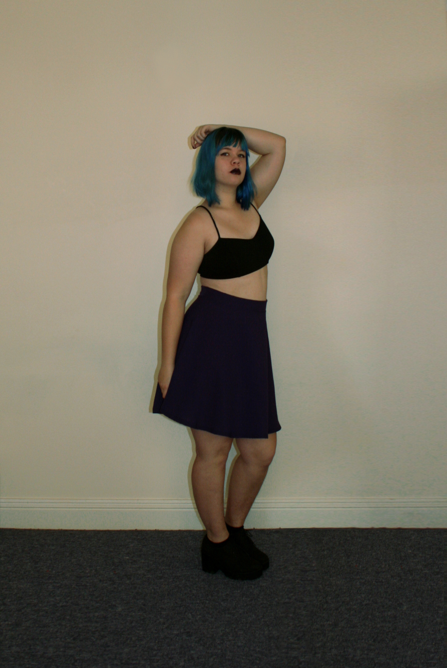 purple skirt side